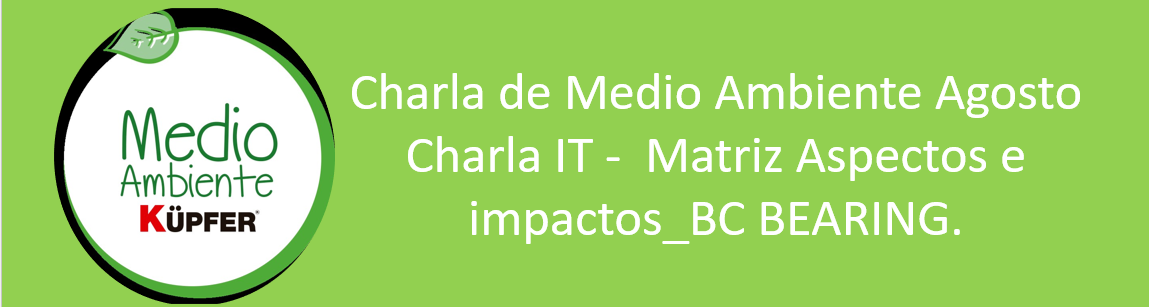 Charla Medio Ambiente_Agosto_IT -  Matriz Aspectos e impactos_BC Bearing